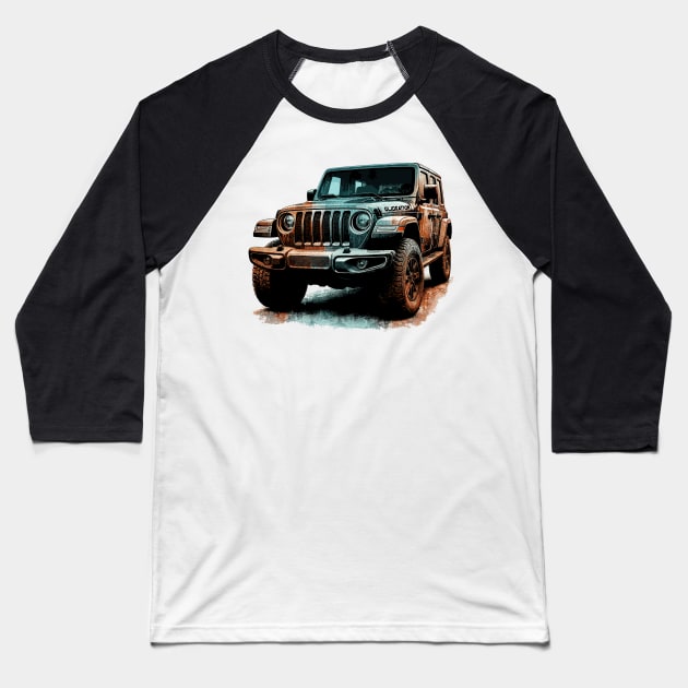 Jeep Gladiator Baseball T-Shirt by Vehicles-Art